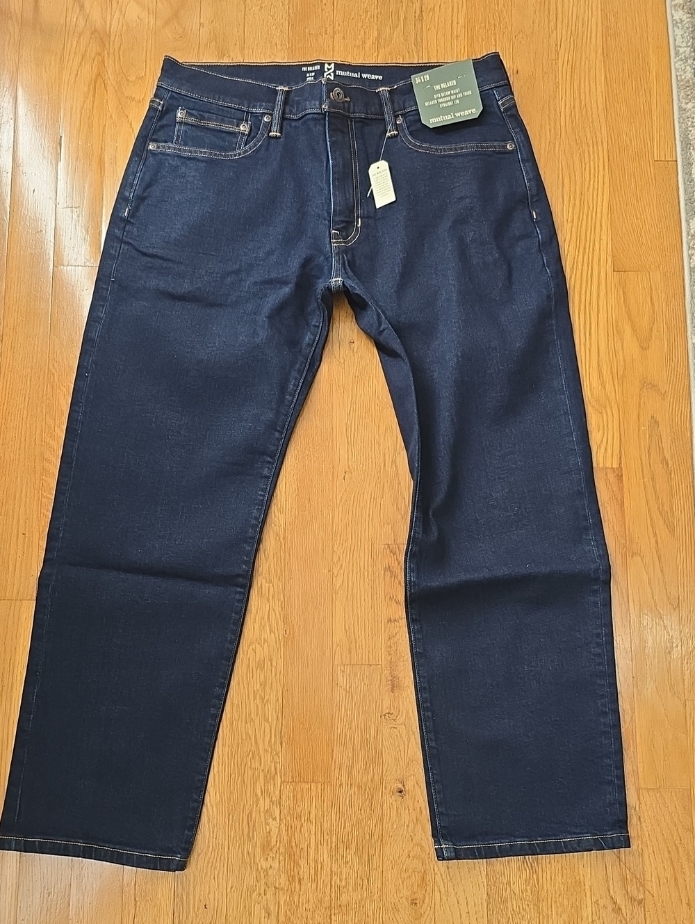 MUTUAL WEAVE BRAND MEN'S RELAXED BLUE JEANS SIZE 34X29